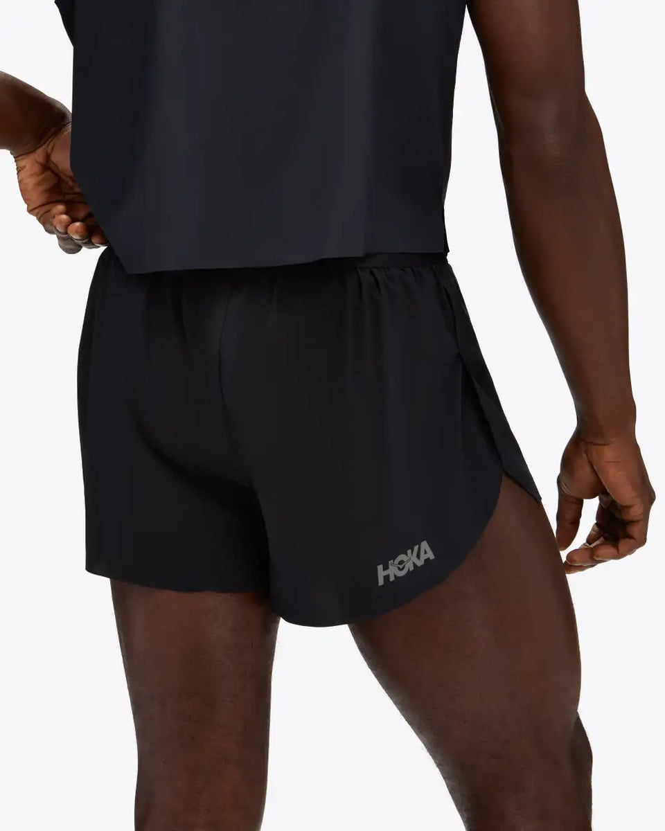 HOKA - RACE DAY SPLIT SHORT BLACK - MEN – MountCO