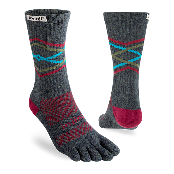 INJINJI TOE SOCKS TRAIL MIDWEIGHT CREW
